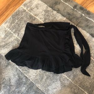 Zara High-Waisted Wrap Mini Skirt